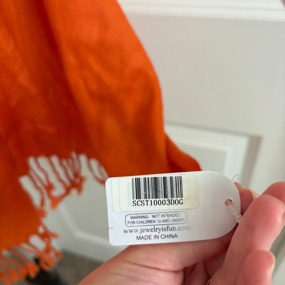 NWT Orange Pashmina Scarf Wrap